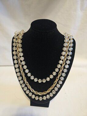 Vintage Sarah Coventry "Golden Ice" collection Gold Tone Rope Necklace